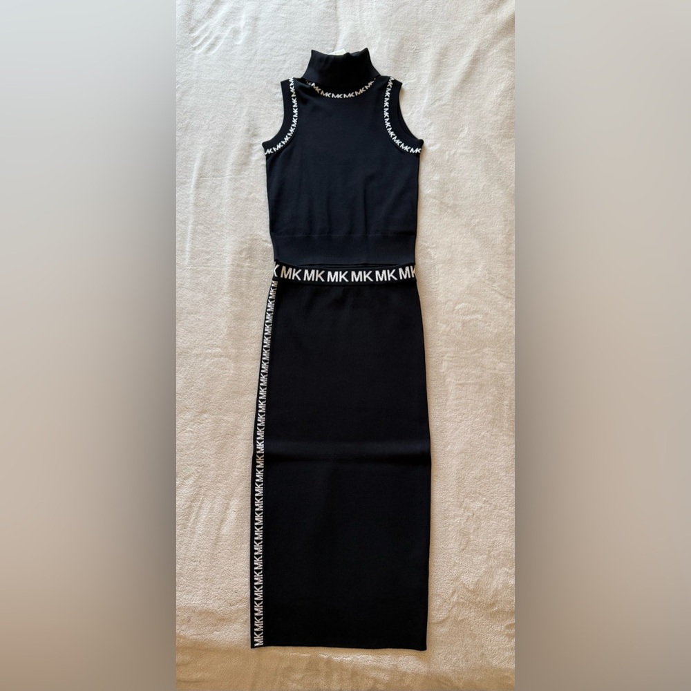 Michael Kors Black Skirt with Logo Detail